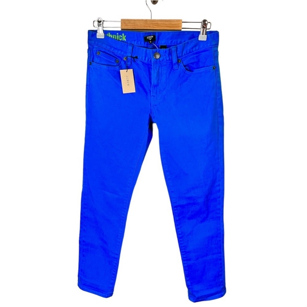 NWT J. Crew cobalt blue toothpick jeans